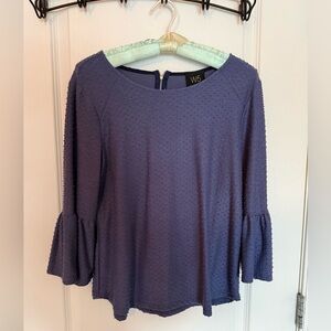 W5 Women's Lavender Bell Sleeve Blouse